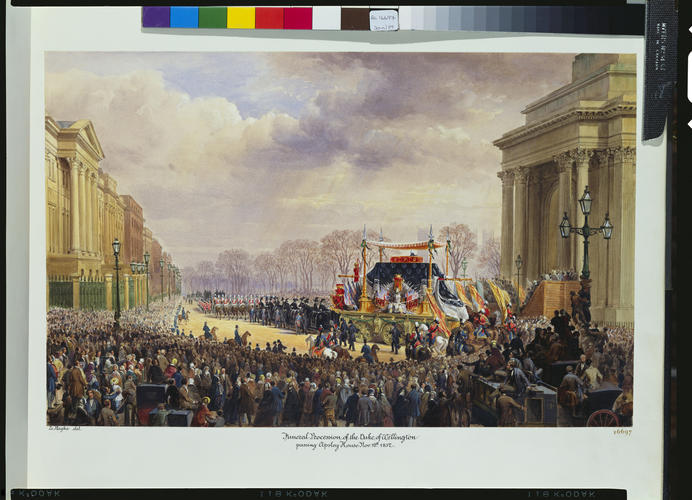 The Funeral Procession of the Duke of Wellington passing Apsley House, London, 18th November 1852