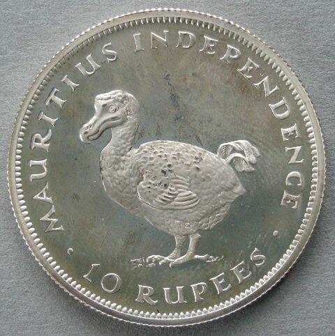 Mauritius. Proof 10 rupees 1971, commemorating the Independence