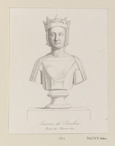 Master: [monuments to French rulers]
Item: Jeanne de Bourbon