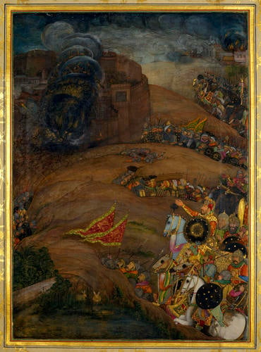 Master: Padshahnamah پادشاهنامه (The Book of Emperors) ‎‎
Item: Nasiri Khan conquers the Fort at Qandahar (May 1631)