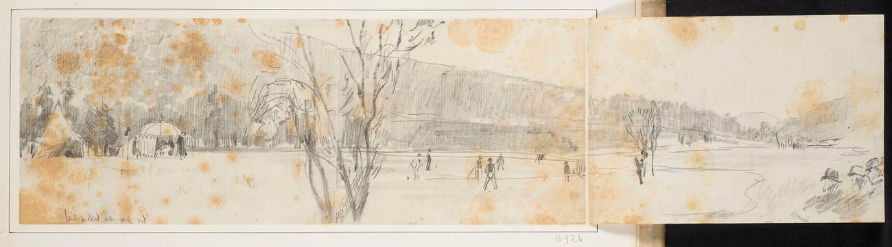 The cricket match between the Balmoral and Abergeldie households, 23 September 1880 The cricket match between the Balmoral and Abergeldie households, 23 September 1880