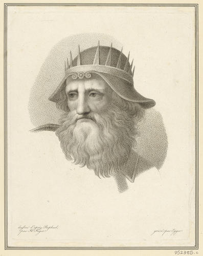 Master: Set of five prints reproducing heads from 'The Disputa'
Item: Head of King David [from 'The Disputa']