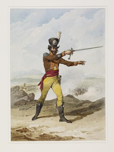 Spanish Army. Officer, Loyal Distinguished Cadiz Volunteers, 1813
