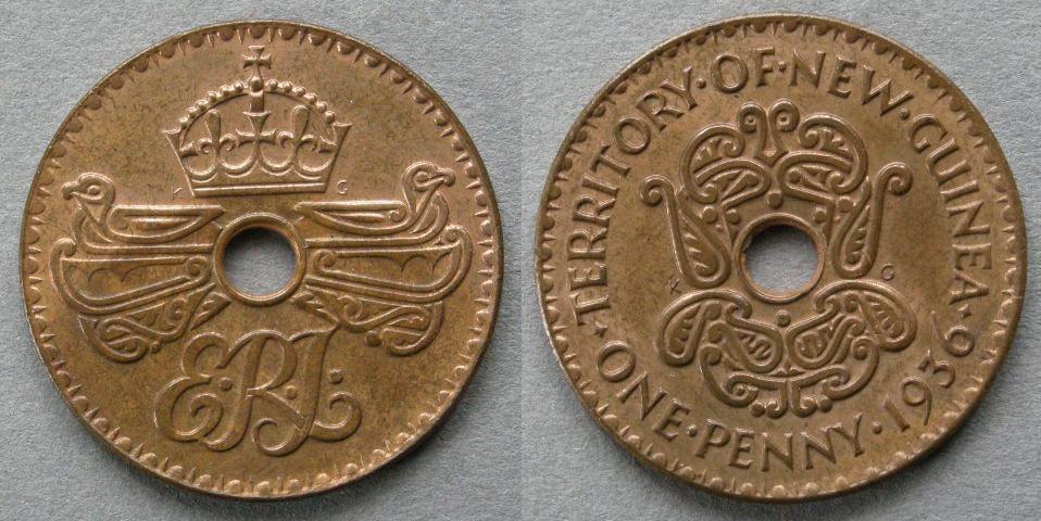 New Guinea. Penny, 1936