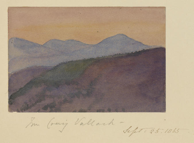 Master: SKETCHES FROM NATURE V. R. 1865 TO 1867
Item: F[ro]m Craig Valloch