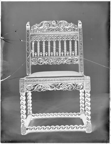 Glass plate negative of chair. RCIN 21605 Glass plate negative of chair. RCIN 21605