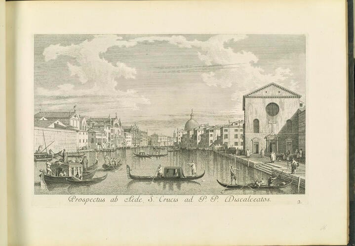Master: Venetian views after Canaletto
Item: Prospectus ab Aede S. Crucis ad P. P. Discalceatos