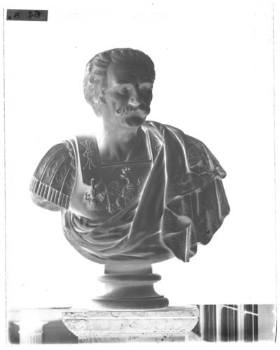 Glass plate negative of a bust of Prince Blucher