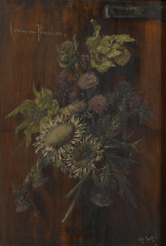 A Trompe l'Oeil with Flowers