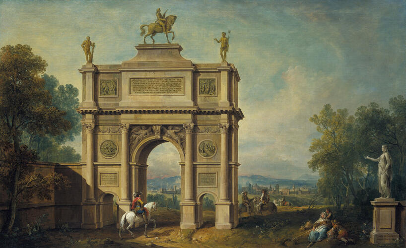 Landscape with a Triumphal Arch to George II