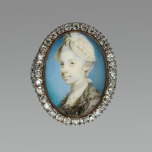 Ring containing miniature of Queen Charlotte (1744-1818) Ring containing miniature of Queen Charlotte (1744-1818)