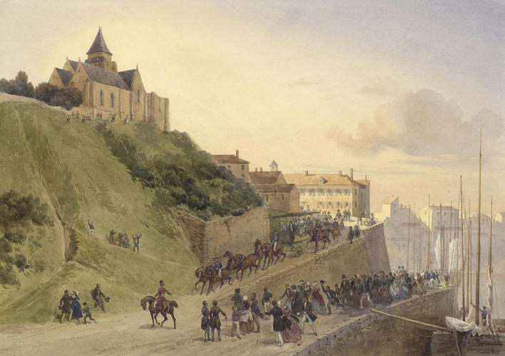 Royal visit to Louis-Philippe: the drive to Monthuon, through Le Tréport, 3 September 1843