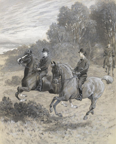 Prince Albert Victor and Prince George of Wales out riding Prince Albert Victor and Prince George of Wales out riding