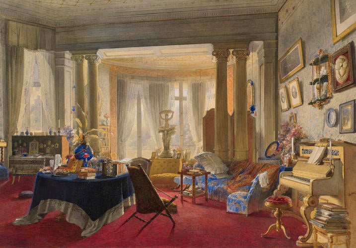 Darmstadt, the Neues Palais: the sitting-room of the Grand Duchess of Hesse