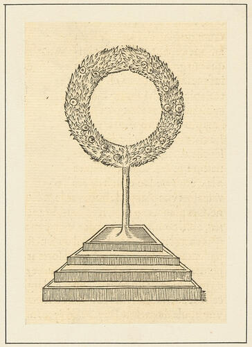 Master: Discours du Songe de Poliphile [Hypnerotomachia Poliphili]
Item: An apple tree shaped by topiary into a thick circle