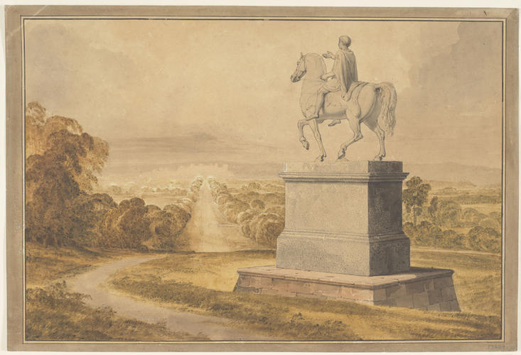 The equestrian statue of George III on the Long Walk