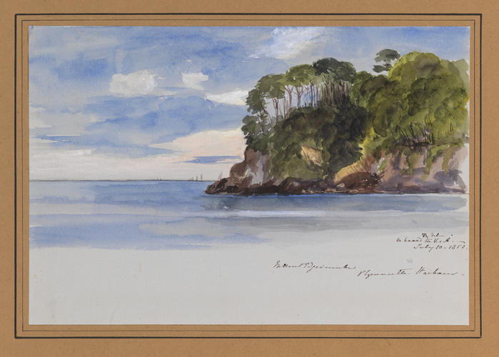 Master: Queen Victoria's Sketchbook 1848-1854
Item: Mount Edgcumbe, Plymouth Harbour