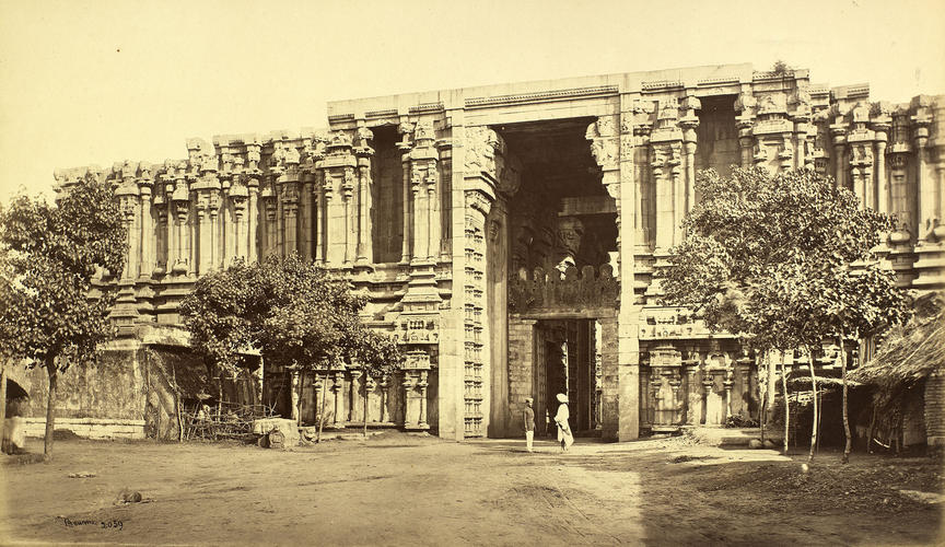 The great stone Gateway entrance to the Seringham Pagodas, Madras Presidency : Prince of Wales Tour of India 1875-6 The great stone Gateway entrance to the Seringham Pagodas, Madras Presidency : Prince of Wales Tour of India 1875-6