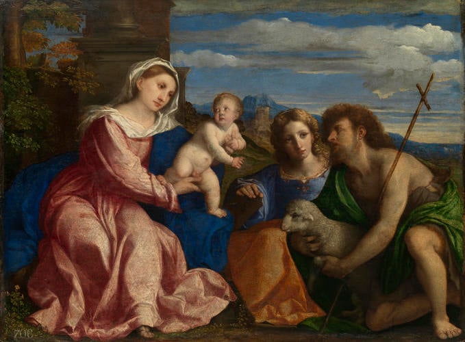 The Virgin and Child with Saints Catherine of Alexandria and John the Baptist