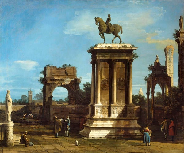 The Colleoni Monument in a Capriccio Setting The Colleoni Monument in a Capriccio Setting