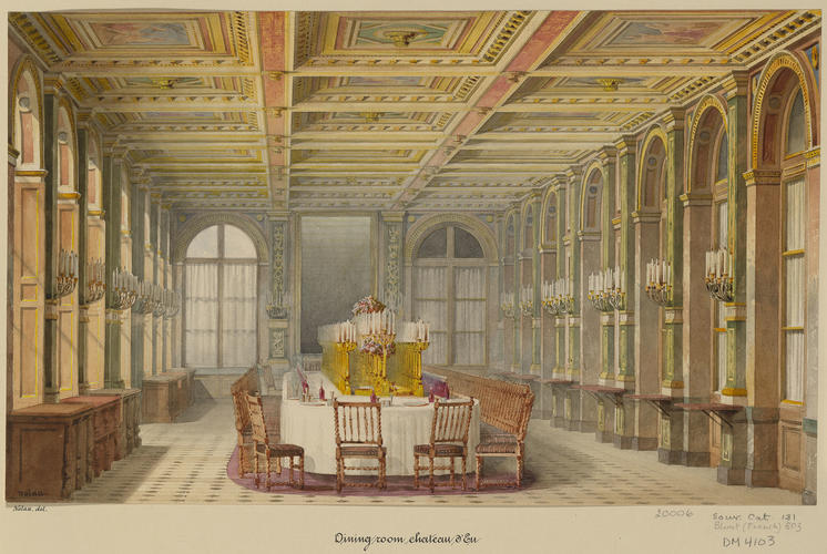 Royal visit to Louis-Philippe: the dining-room at Eu