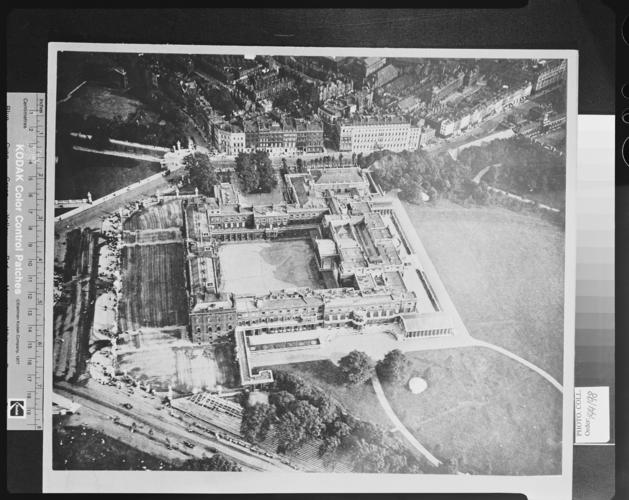 Aerial view of Buckingham Palace. [Royal Residences 4. ]