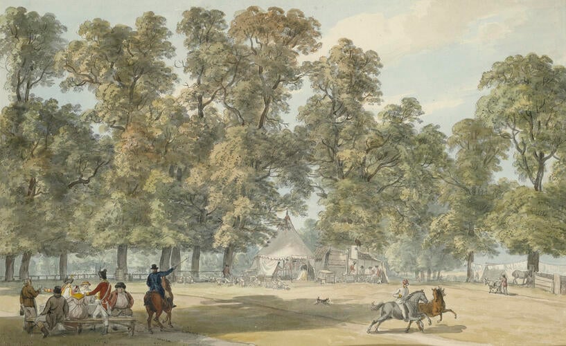 View near the Ring in Hyde Park during the Encampment