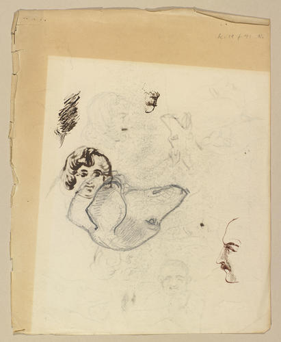 Master: Princess Victoria's folder of sketches
Item: Studies of faces and dogs