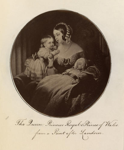 'The Queen, Princess Royal and Prince of Wales from a Print after Landseer' 'The Queen, Princess Royal and Prince of Wales from a Print after Landseer'