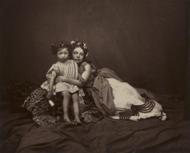 Victoria, Princess Royal and Prince Arthur as 'Summer' Victoria, Princess Royal and Prince Arthur as 'Summer'