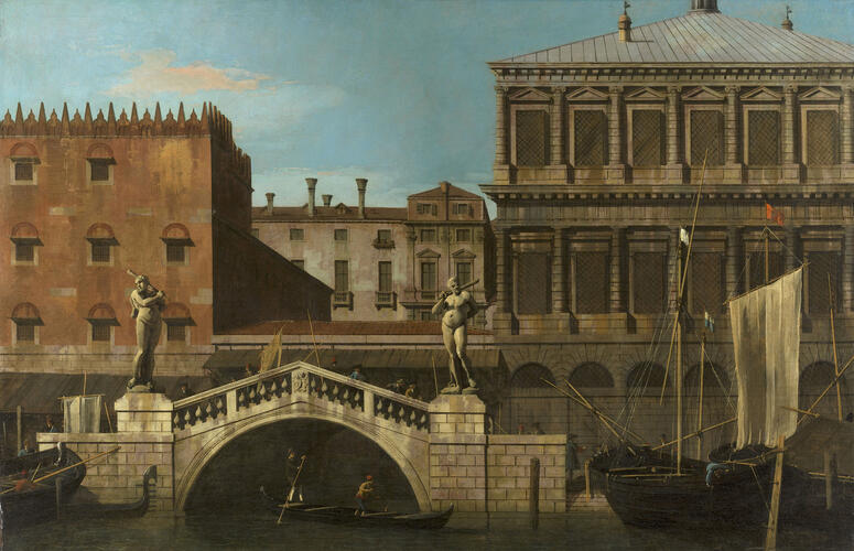 Venice: Caprice View of the Zecca and Granaries with the Ponte della Pescaria