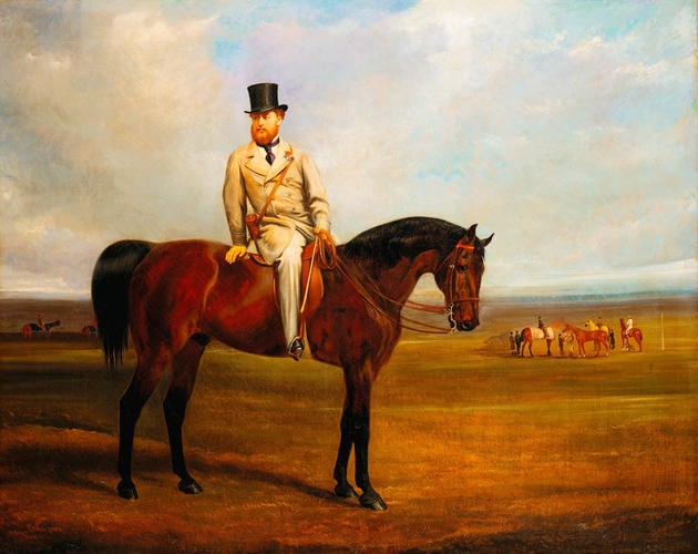 King Edward VII when Prince of Wales (1841-1910) on Horseback