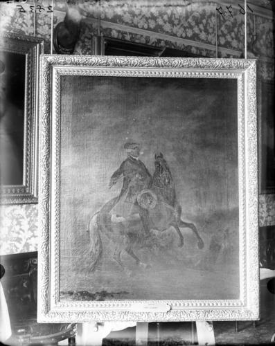 Glass plate negative of a painting