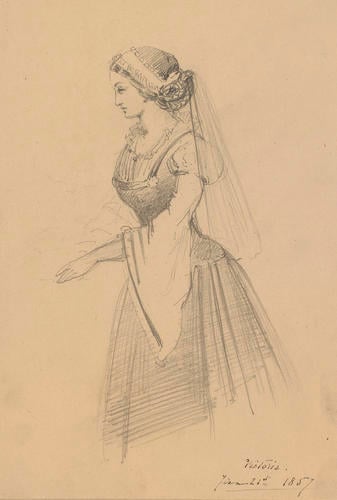 Master: Princes' and Princesses' drawings: Album 7
Item: A female figure Master: Princes' and Princesses' drawings: Album 7
Item: A female figure