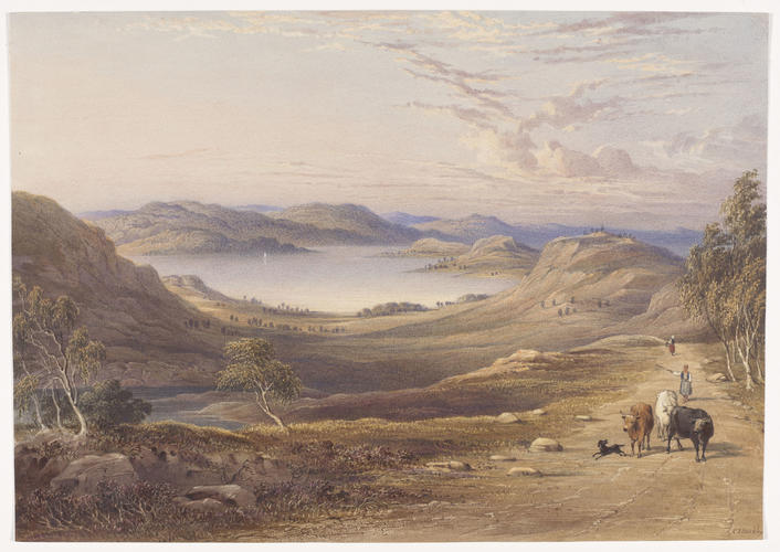 Distant view of a lake Distant view of a lake
