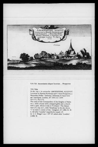 Title page to Amoenissimi aliquot locorum. . . Prospectus Title page to Amoenissimi aliquot locorum. . . Prospectus