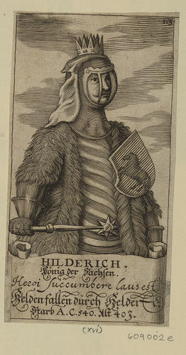 Master: Engravings of legendary rulers of Saxony
Item: HILDERICH Konig der Sachsen