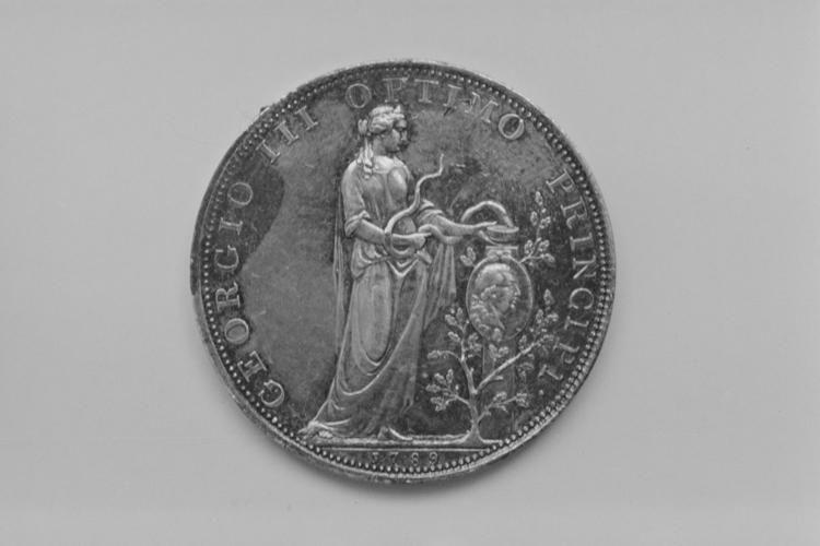 Great Britain. Medal commemorating the Recovery of King George III from illness, 1789 Great Britain. Medal commemorating the Recovery of King George III from illness, 1789