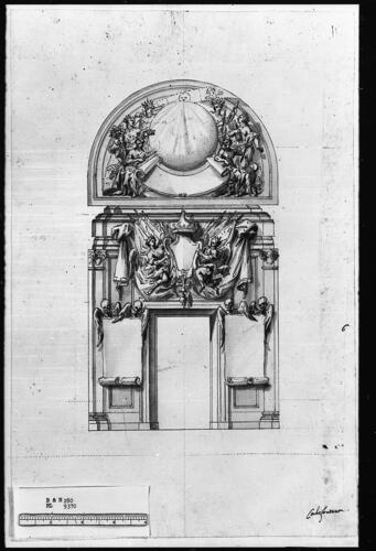 Rome, S. Antonio de' Portoghesi, the decoration for the memorial service to King Pedro II of Portugal
