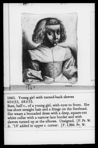 Young girl with turned-back sleeves