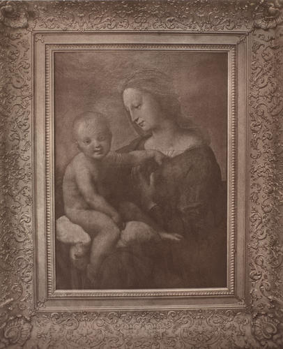 Photograph of a painting of the Madonna by Raphael