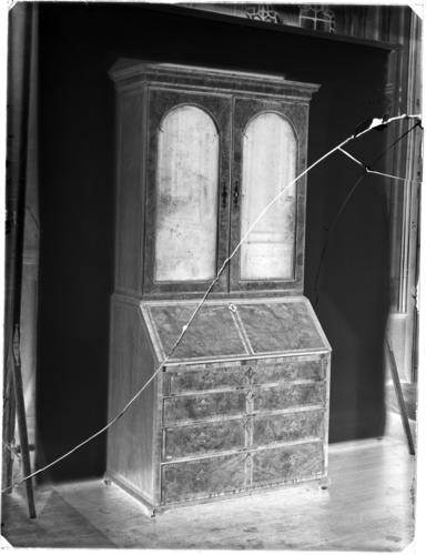 Glass plate negative of a walnut cabinet Glass plate negative of a walnut cabinet