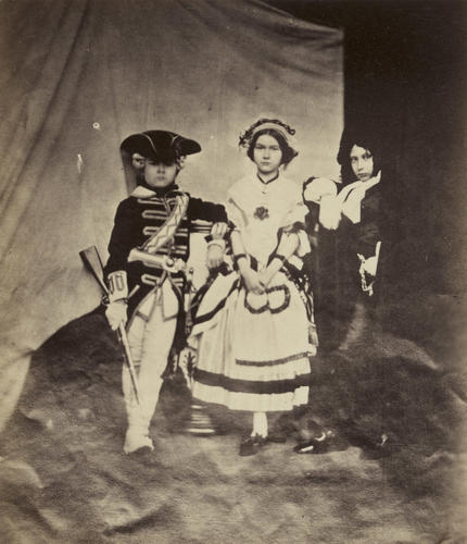 Group portrait in costume for 'Les deux petits Savoyards' Group portrait in costume for 'Les deux petits Savoyards'