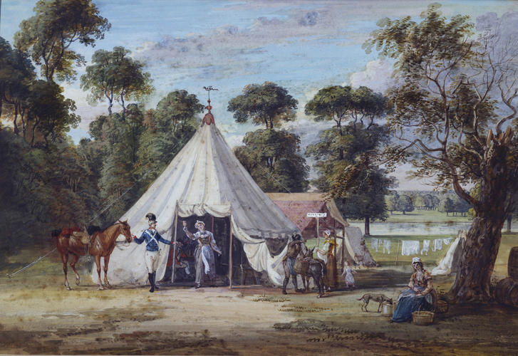 A Sutler's Tent near the Serpentine River, Hyde Park, during the Encampment