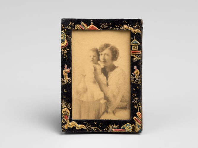 Miniature Photographic Portrait of Princess Mary, Viscountess Harewood and George Lascelles. [Queen Mary's Doll's House]