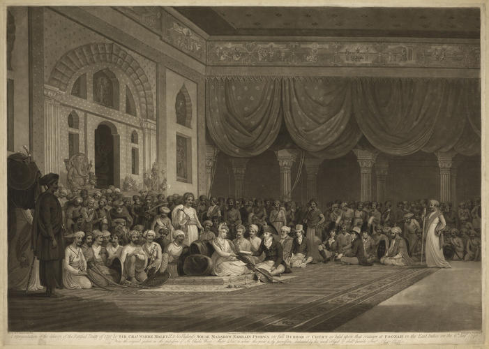 A Representation of the delivery of the Ratified Treaty of 1790 by Sir Charles Warre Malet