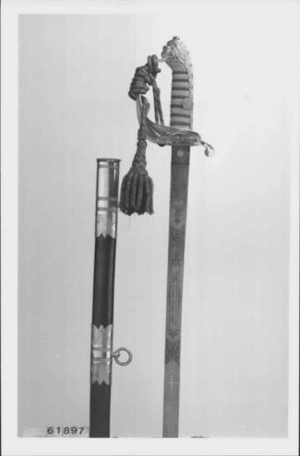 Naval sword and scabbard