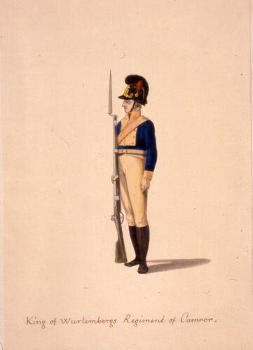 Württemberg Army. 'King of Wurtembergs Regiment of Camrer. ' About 1810