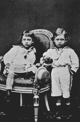 Prince Albert Victor and Prince George of Wales, June 1869 [in Portraits of Royal Children Vol. 13 1868-69]