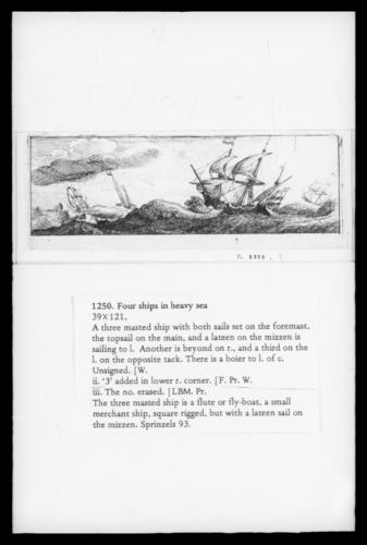 Four ships in a heavy sea